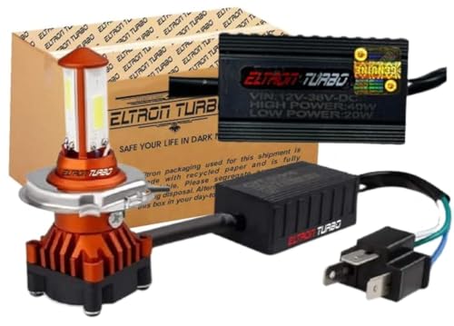 ELTRON TURBO CYT Front DC Power 3 Months Warranty Headlight Bulb Universal For All Bikes, Motorcycle, Scooty 3 Side H4 LED Headlight with Cooling Fan Conversion Kit (Pack Of 1, DC8V-48V, 40W, White) ELTRON TURBO CYT Front DC Power 3 Months Warranty Headlight Bulb Universal For All Bikes, Motorcycle, Scooty 3 Side H4 LED Headlight with Cooling Fan Conversion Kit (Pack Of 1, DC8V-48V, 40W, White)