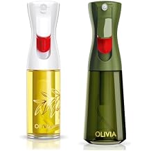 FLAIROSOL OLIVIA Oil Sprayer for Cooking, 130ML & 200ML Glass Oil Sprayer - Clear Bottle and Green Bottle