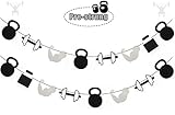 Glitter Gym Theme Birthday Banner- Weight Lifting Party Garland for Cross Fit Party, Fitness Themed...