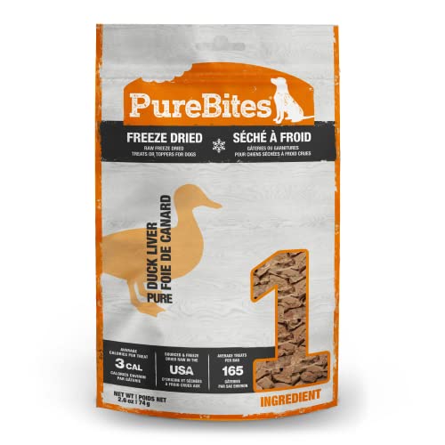 Purebites Freeze Dried Duck Dog Treats 74G | 1 Ingredient | Made In Usa (Packaging May Vary) #TOP14