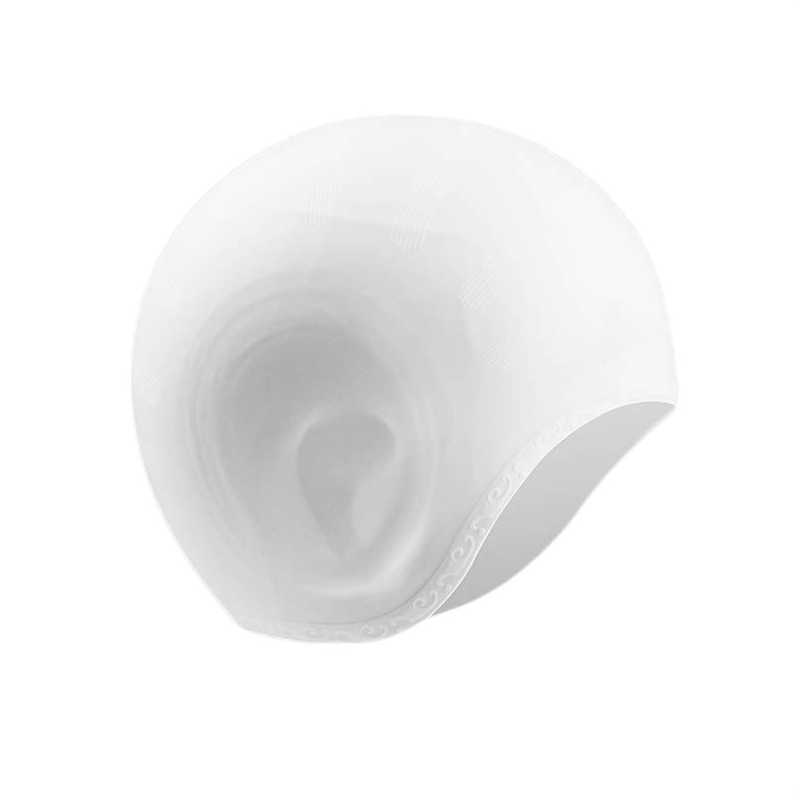 Gorro de natación de silicona impermeable para hombres y mujeres adultos, gorro de piscina de pelo largo con protector para las orejas, equipo de buceo