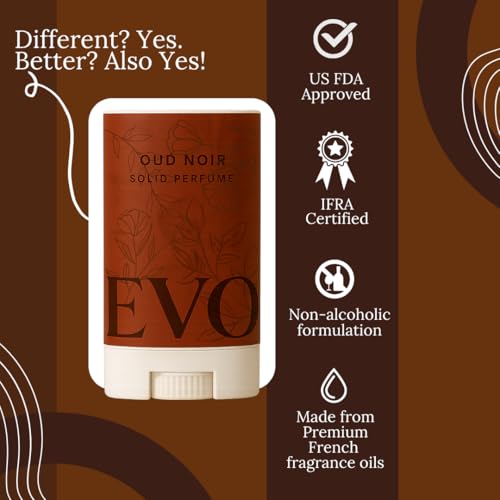 Image of House Of Evorah Oud Noir Solid Perfume (15 gm) - Alcohol-Free Unisex Scent | Solid Perfume For Women | Pocket Perfume For Men | White Oud Perfume