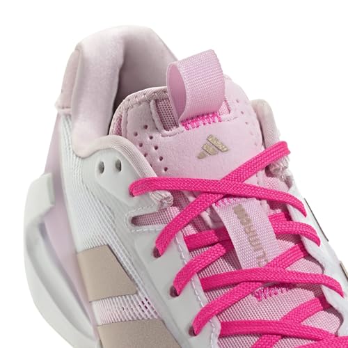 adidas Women's Adizero Ubersonic 5 Tennis, White/Ash Pearl/Lucid Pink, 8 by adidas - Used condition - Image 2