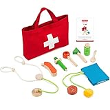 Kiddie Lark Wooden Toy Doctor Kit For Kids By Pretend Medical Play Set For Boys & Girls | Learning & Educational Role Play Set For Children & Older Toddlers | Safe & Certified Wood Pieces