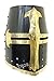 THOR INSTRUMENTS Medieval Crusader Halloween Templar Knight Helmet With Black Finish Brass Design Rustic Vintage Home Decor Gifts