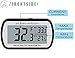 AEVETE Refrigerator Thermometer Digital Fridge Freezer Thermometer with Magnetic Back Large LCD, No Frills Easy to Read (Black-2 Pack)