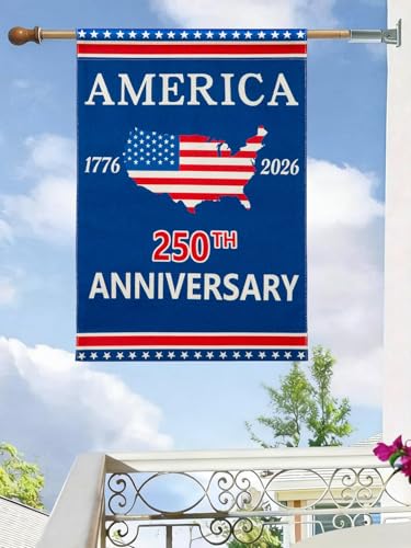 250 Anniversary USA Flag Garden Flags for Outside Double-Sided Patriotic Banner 12x18 Inch Yard Decor, Flag Only — view 6