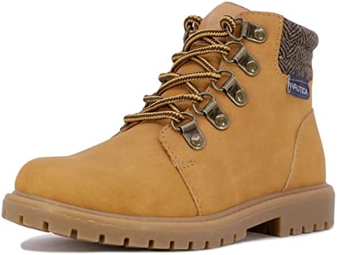 Nautica Kids Boys Work Chukka Boot Youth Casual Bootie Hiking Boots Ankle High Outdoor Trekking Shoes For Little Kids And Big Kids-Tigris-Tan-1