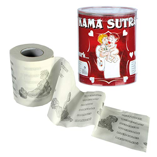 Preisvergleich Produktbild Toilettenpapier ''Kamasutra'' / Klopapier / WC-Papier / Badezimmer / Gäste-WC / Hygienepapier / lustiges Klopapier / Preis am Stiel®