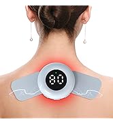 Neck Massager with Red Light Therapy, Cordless Deep Tissue Vibration Infrared Back Massage for Re...