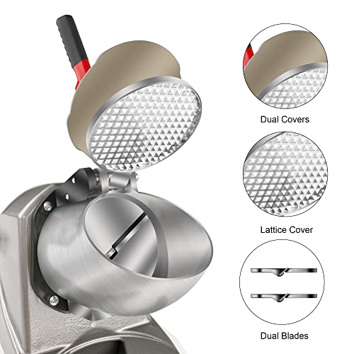 KOFOHON Electric Ice Shaver, Shaved Ice Machine, Especially for Home Use Ice Crusher, Dual Stainless Steel Shaving Blades, Double Covers,176lbs per hour,300W/1440rpm,Upgraded Version. by KOFOHON - Image 5