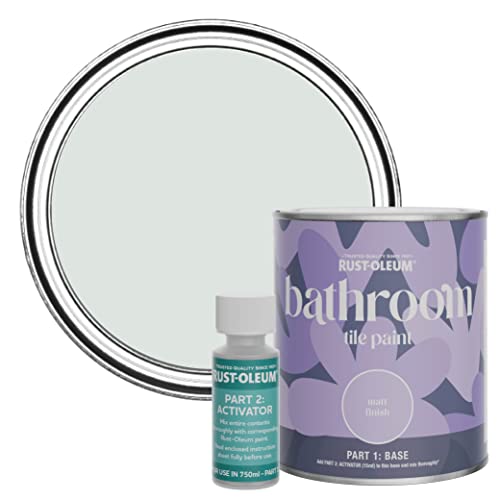 Rust-Oleum Grey Water-Resistant Bathroom Tile Paint in Matt Finish - Library Grey 750ml