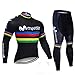 LybMjG Maillot VTT, Ensemble de Maillot de Cyclisme Hiver Polaire Pro Mavic, Vêtements de Vélo de Montagne Porter Ropa Ciclismo Vêtements de Vélo de Course Ensemble de Cyclisme-Noir 3_4XL