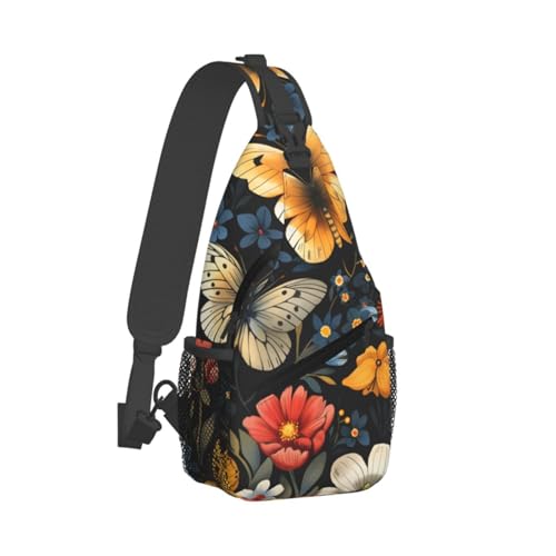 Bolso tipo bandolera con estampado de mariposas miniatura 2