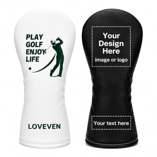 LOVEVEN Custom Golf Headcovers, Personalized Driver Fairway Hybrid Covers