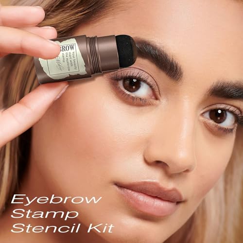 Eyebrow Stamp Kit, Eyebrow Stencils for Shaping Brow Stamp, Black Brown - image 8
