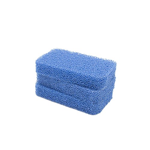 Image of Sinkology SSCRUB-101-3 Breeze Non-Scratch and Odor Resistant Silicone Scrubber Package of 3 Sponges, Blue, 3 Piece