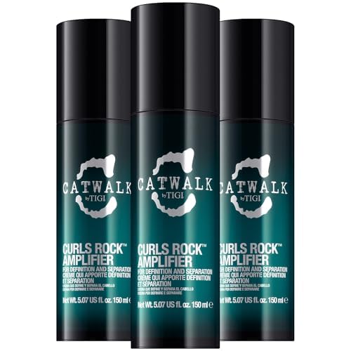 Image of Catwalk Curls Rock Amplifier Shaping Cream by TIGI 3-Pack - Curl Cream for Defining Wavy, Curly Hair - Flexible Hold, Frizz Control + Anti-Humidity, Scented, 5.07 Oz Ea