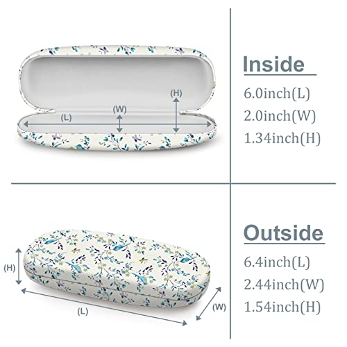 Image of FINTIE Hard Shell Eyeglasses Case, Portable Protective Glasses Cover Eyeglass Holder Box with Cleaning Cloth for Men Women