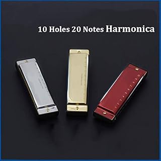 KIRANDIE 1PC Professionnel 10 Trous 20 Tons clé de g de Diatonic Blues trémolo Harmonica avec étui (Color : Red) - Les Beatles, Paul McCartney, John Lennon, RIngo Starr, George Harrison KIRANDIE 1PC Professionnel 10 Trous 20 Tons clé de g de Diatonic Blues trémolo Harmonica avec étui (Color : Red) – Image 3