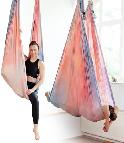 Yosana Hängematte | Komplettset inkl. Befestigung | TÜV geprüft | Nylon Tuch 5m x 2,6m