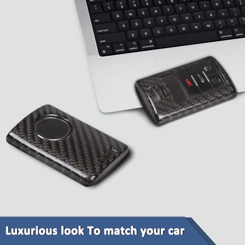 Coque de clé Chevrolet Corvette C6 C7 télécommande intelligente fibre de carbone véritable noire - 6