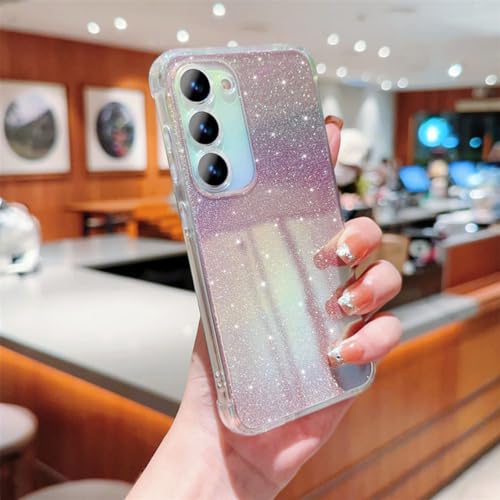 Coque Samsung A14 paillettes rose ENILSA anti-choc protection dégradée