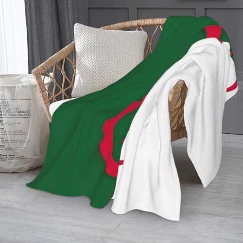 Couverture flanelle drapeau Algérie plaid chaud pour canapé et lit - 8