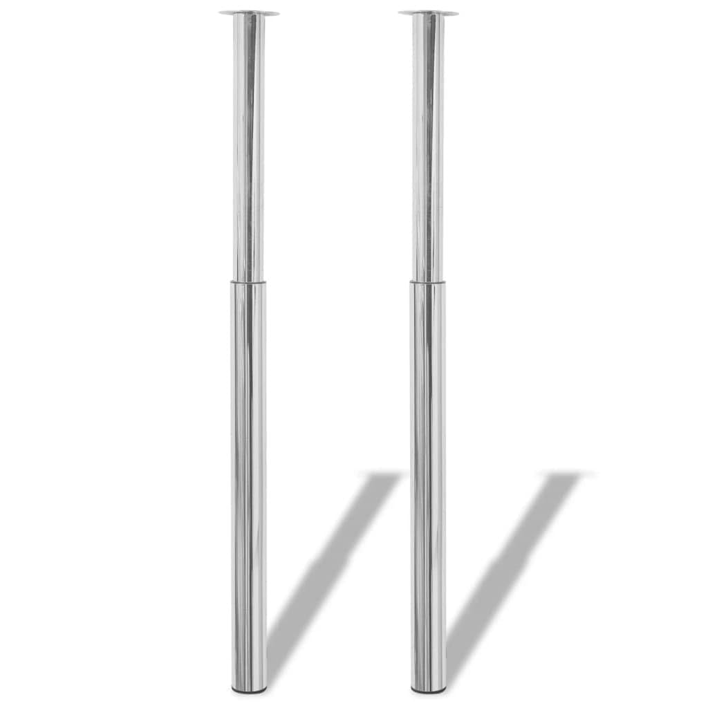 Juego de 4 tubos telescópicos ajustables para bares y mesas de desayuno, patas de mesa resistentes para montaje en muebles, patas de mesa ajustables como patas de repuesto para planes de