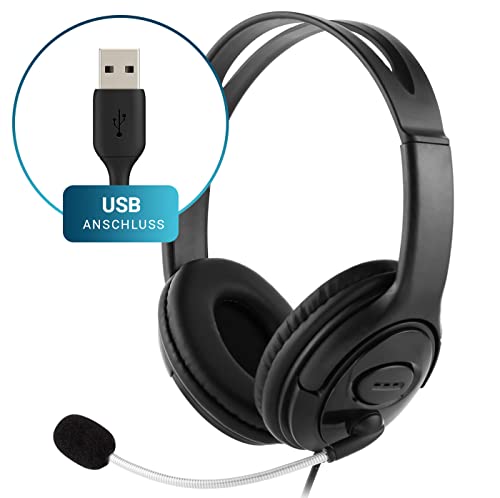 QY USB headset, Stereo hoofdtelefoon met microfoon voor PC, Laptop, Gaming, FaceTime, PS4 - Afbeelding 3