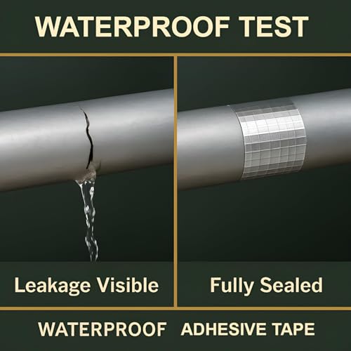 Image of Fidrox Super Strong Adhesive Waterproof tape Permanent Repair Roof Water Leakage Solution Rubber Foil Suitable for Roof Leak,surface Crack,Window Sill Gap,Boat Sealing (4 Inch (10CM*5M))