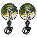 TAGVO Bike Mirrors, 2 pcs Bicycle Cycling Rear View Mirrors Adjustable Rotatable Handlebar Mounted Plastic Convex Mirror for Mountain Road Bike