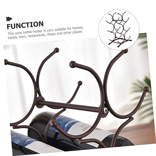 Soporte vintage para botellas de vino de hierro LABRIMP miniatura 5