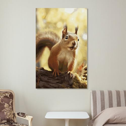 Impression sur toile écureuil netteté haute définition - 7