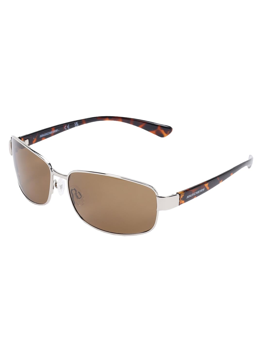 Men Polarized Rectangular Silver Sunglasses, Large-image-32