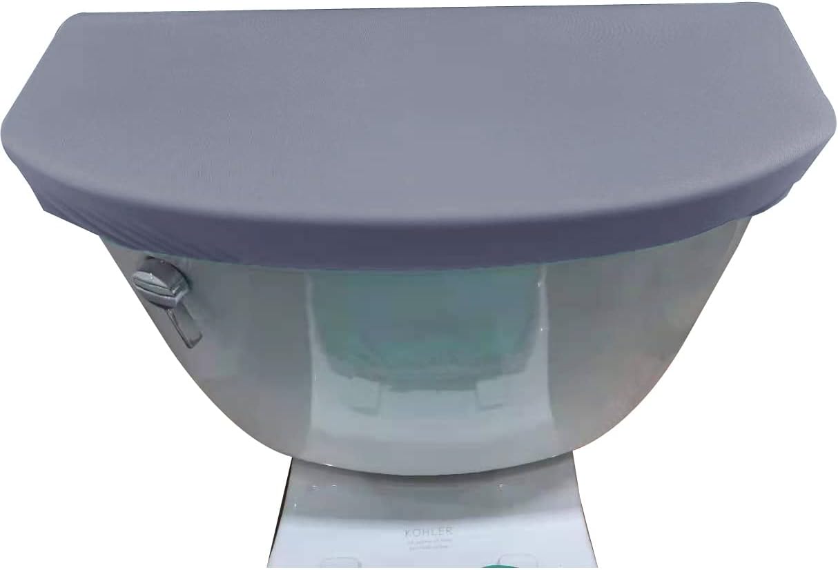 Madeals Toilet Tank Lid Cover Fabric Cover for A Lid Toilet Tank Black : Home & Kitchen