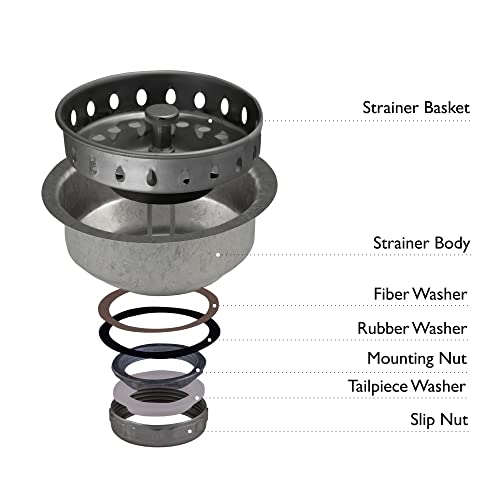 Colador para fregadero de cocina en acero inoxidable 304 miniatura 3