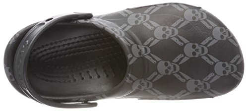Image of Crocs Unisex Bistro Graphic Clog Clog, Black Black Smoke 05m, 9 UK