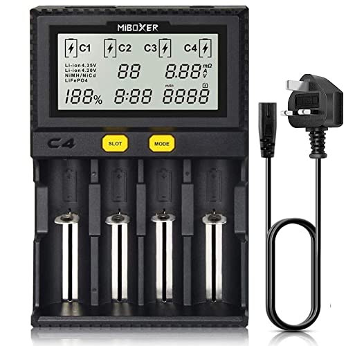 MiBOXER 4-Bay Smart Battery Charger