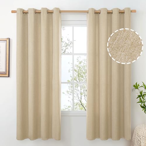 BGment Beige Linen Curtains 72