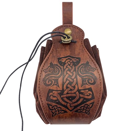 Bolsa de cintura retrô, bolsa de cinto, bolsa de couro vintage, bolsa de moedas portátil para viagens, Estilo 4, Retrô