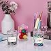 4 Pack Acrylic Qtip Holder Dispenser for Cotton Swabs, Balls, Pads, Floss Picks- Small Clear Acrylic Canister Apothecary Jar Set, Bathroom Essentials Accessories Decor, Vanity Makeup Storage Organizer