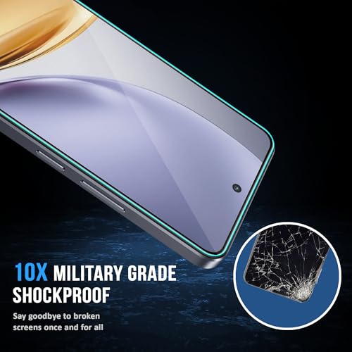 Image of ArmourPro Military Grade Gorilla Tempered Glass Compatible For Realme 14T (6.67 Inch) With Easy Installation Kit for Smartphone| Edge To Edge Coverage | Black, Pack of 2