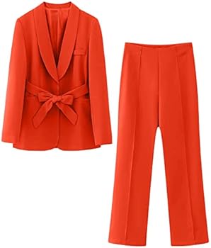Dames pak set Dressy Business Work 2-delige outfits voor kantoor open voorkant blazer en broek solide sets, 1 Blazers4, M
