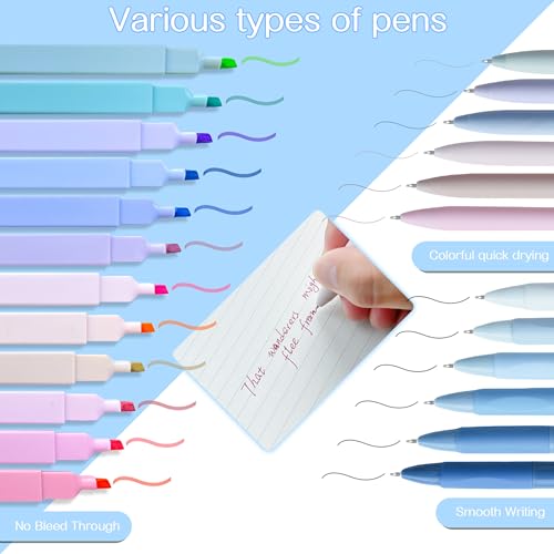 J6&H6 170Pcs Complete Bible Study Supplies Journaling Kit with Tabs, Highlighters and Color Pens, Notebook,Stickers & More Bible Accessories Set for Women, Beginner Christian Gifts(Blue) by J6&H6 - Image 4