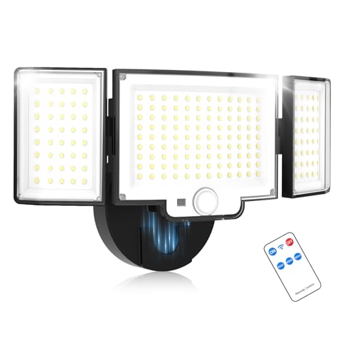 Motion Sensor Light Outdoor, 4200LM Hardwired Security Light, Black