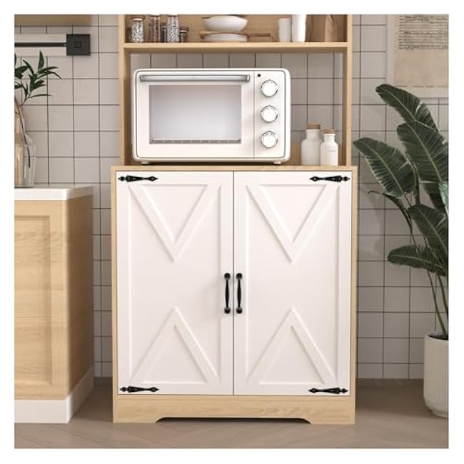 Pantry Cabinet with 2 Doors, 3-Tier Shelves, Freestanding Larder Cupboard, Pantry Storage Cabinet for Kitchen, Dining Room,for use in Restaurants