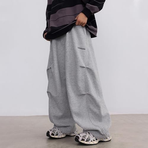 Baggy Sweatpants Boys Elastic Waist Wide Leg Track Pants Casual Loose Athletic Pants Sports Trousers with Pockets 4-15Years4