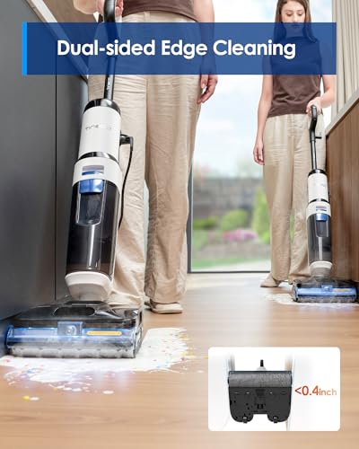 Image of Tineco Corded 3-in-1 Wet Dry Vacuum Mop with Steam Function, FLOOR ONE S6 Stretch Steam, Tineco BoostSteam, 320℉ High-temp Steam Cleaning, 180 Lay-Flat, Anti-Tangle Design, One-Touch Self-Cleaning