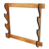 Rush Creek Creations unisex adult American Cherry Indoor 3 Rifle Shotgun Wall Storage Display Rack, American Cherry, 0 US
